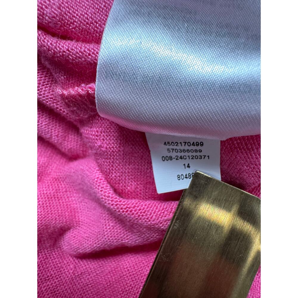 Chico’s Pink 100% Linen Beaded Embellished V-Neck Tunic Top XXL Resort Summer - Picture 9 of 9